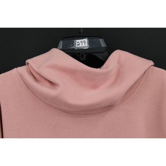 Zyia Sweatshirt Womens Medium Pink Oh So Soft Cowl Funnel Neck Hoodie Pockets - Picture 2 of 8